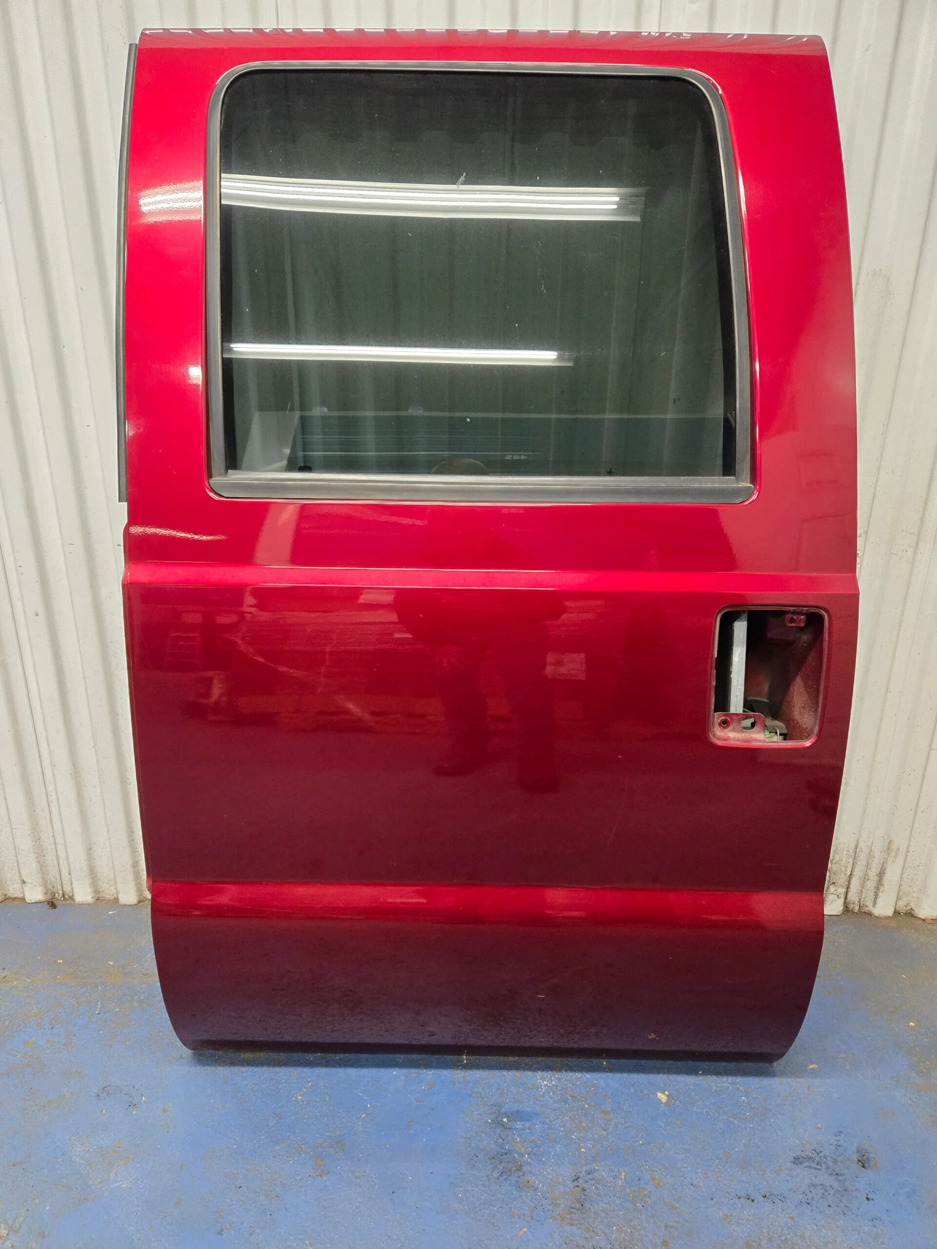 2013-2016 Ford F250 F350 F450 F550 Super Duty Left Rear Crew Cab Door w/ Power Window, Ruby Red Paint Code (RR)
