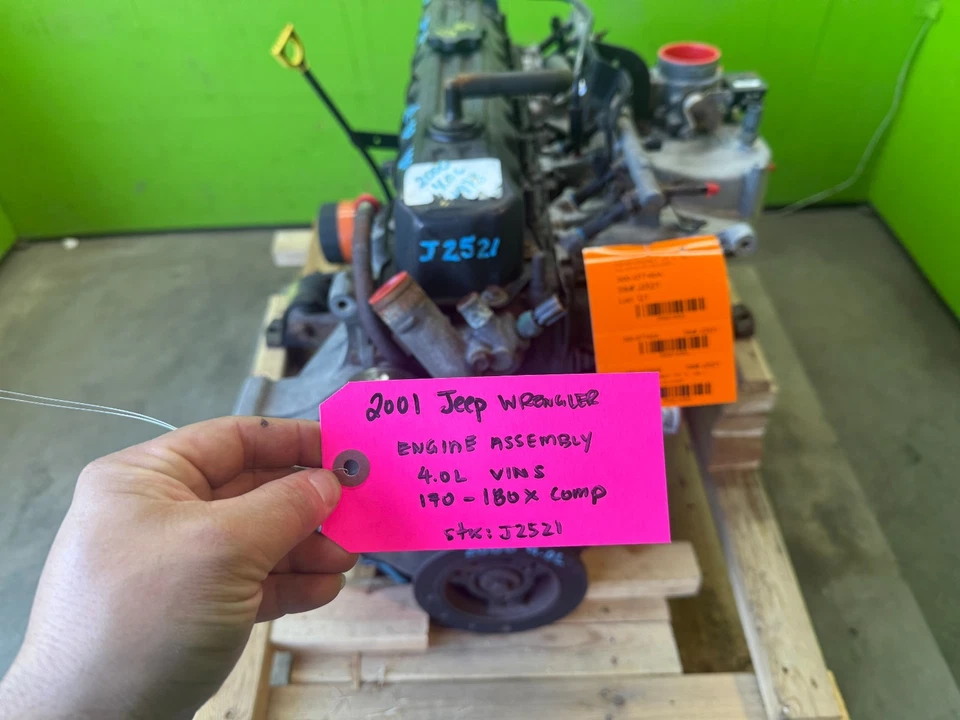Second image of 1997–2002 Jeep Wrangler TJ 4.0L Inline-6 Engine Motor Assembly | Excellent Condition
