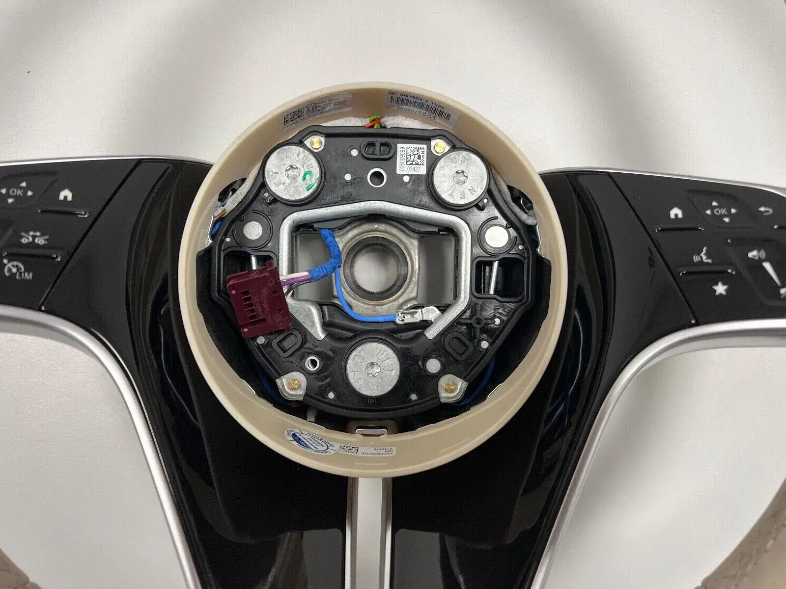 Second image of Mercedes S-Class Maybach Wooden Leather Steering Wheel OEM